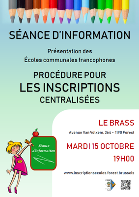 Inscription dans les écoles communales francophones forestoises 2019 2020
